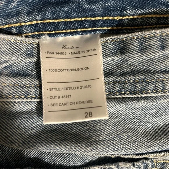 KanCan Medium Blue Denim Jeans with Contrast Stitching - Picture 4 of 5